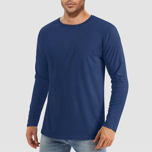 Camisetas de Manga Larga de Calidad con Etiqueta Privada Personalizada, MOQ Bajo, Camiseta de Color Sólido de Manga Larga - Product Image 6