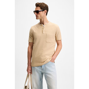 GRIMELANGE ERMAC T-Shirt da Uomo con <span class=keywords><strong>Collo</strong></span> alla Coreana e Maniche Corte con Bottoni - Product Image 1