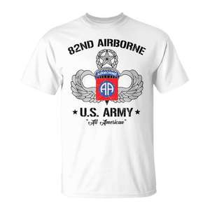 Camiseta de paracaidista estadounidense de la 82ª División Aerotransportada All American Proud, ropa promocional premium - Product Image 1