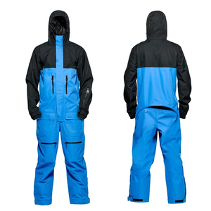 Combinaison de ski professionnelle imperméable, coupe-vent, anti-UV, respirante, deux pièces, fermeture éclair, grande taille, vêtements d'hiver pour adultes unisexes - Product Image 1