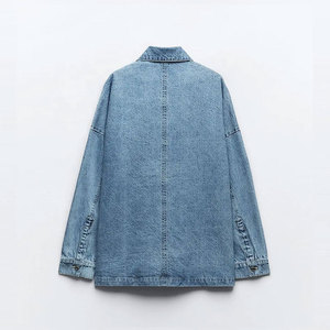 Vêtement de rue de haute qualité en gros OEM/ODM, veste en jean personnalisée, veste en jean à manches longues boutonnée pour homme, utilitaire et de qualité - Product Image 3