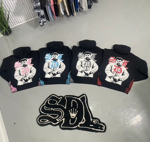 เสื้อฮู้ดดี้ผู้ชายผ้าฝ้ายคุณภาพสูง 100% ระบายอากาศดี สไตล์ฮิปฮอป ออกแบบเองได้ สำหรับฤดูใบไม้ร่วง ไซส์ XL - Product Image 2