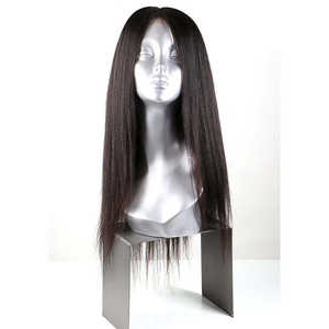 วิกผมมนุษย์ yaki ทรงตรงแบบอินเดียแท้มีสายรัดด้านหน้ายาว18นิ้วเส้นรอบวง23.5นิ้วปรับน้ำหนักได้200กรัม - Product Image 2