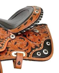 Designer de selle de dressage en cuir véritable de haute qualité usiné à la main Style occidental pour les courses de chevaux anglaises directement de l'Inde - Product Image 3