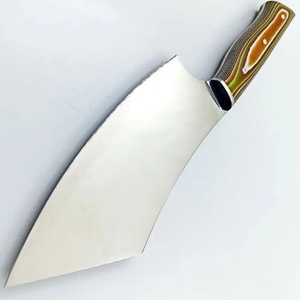 Cuchillo de Cocina Tipo Cleaver de Acero Inoxidable de 9 Pulgadas Hecho a Mano con Funda de Cuero Única, Mango Hermoso y Personalizable - Product Image 5