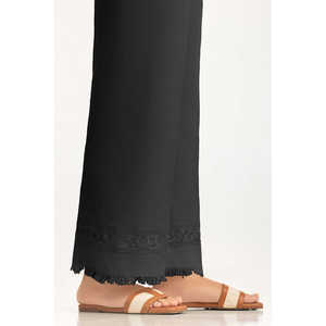 Pantalon décontracté d'été brodé Khaddar à taille mi-haute, respirant et à jambes larges IPT-44009 - Product Image 2