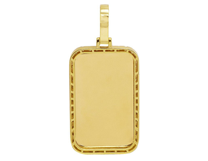 Luxury Jewelry VVS Moissanite Diamond <b>Studded</b> In S925 Silver Iced Out Hip Hop Square Design <b>Mens</b> Pendant - Product Image 3