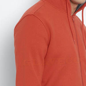 OEM hombres ligeros de color sólido con capucha ropa de invierno diseño único liso teñido sudaderas al por mayor - Product Image 5
