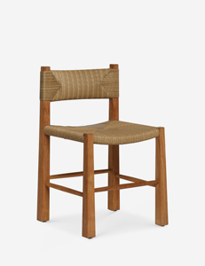 Silla de comedor minimalista moderna para exteriores con tejido de ratán - Product Image 2