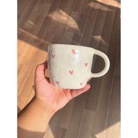 Magnifique tasse en céramique artisanale de 200 ml avec poignée – Cadeau esthétique mignon pour la fête des mères, compatible lave-vaisselle et micro-ondes, durable