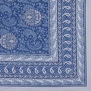 Juego de Sábanas de 3 Piezas con Estampado Étnico en Mezclilla Azul, 100% Algodón, para Cama Doble, con 2 Fundas de Almohada, para Uso Doméstico (ADB1469) - Product Image 5
