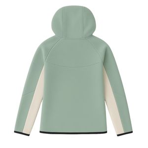 Veste à capuche zippée intégrale en polaire technique pour homme, couleur vert sauge poussiéreux, légère, chaude, vêtements de sport d'entraînement, vêtements de sport haut de gamme - Product Image 2
