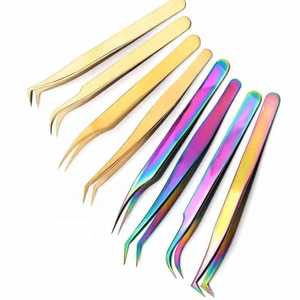 Pinzas para Pestañas Diamond Grip, Marca Privada, Acero Inoxidable Rosa, Punta de Fibra, 45/90 Grados, Mate, Herramientas para Extensión de Pestañas de Volumen - Product Image 3