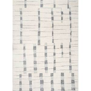 พรมขนสัตว์ลายเรขาคณิตคลาสสิก Zuri สีเทาและสีดำ ขนาด 9x12 ฟุต ทอมือแบบ Flat Weave สำหรับห้องนั่งเล่น รุ่น Skwl-625 - Product Image 1