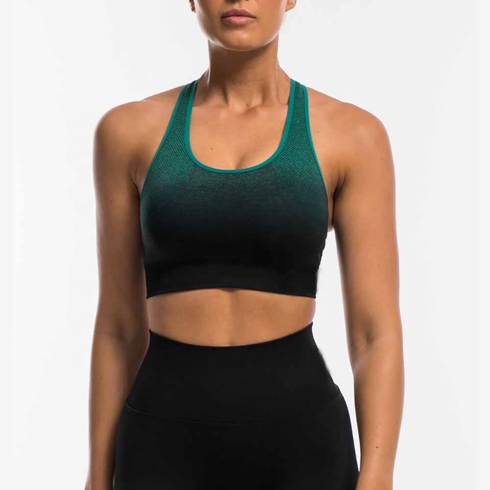 Custom Women Sports Bra High Impact Fitness Yoga Sports Bra Set Seamless Plus Size OEM Manufacturer