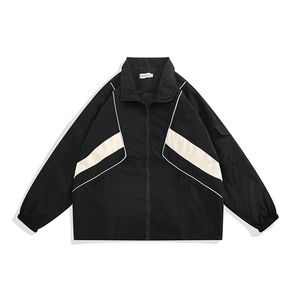 Chaqueta de Primavera Estilo Urbano Holgada Informal Deportiva Uniforme de Béisbol Cuello Alto Estilo Preppy Hip Hop - Product Image 4