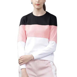 Sudaderas de Cuello Redondo para Mujer al por Mayor, Logotipo Personalizado, Bordado 3D, Bloques de Color, Tallas Grandes, Invierno, Algodón, Felpa, Ecológicas 2025 - Product Image 1