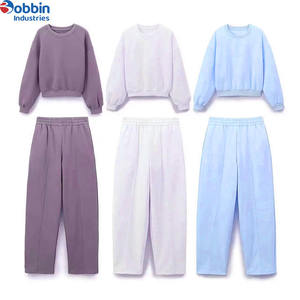 Sudadera y Pantalones de Cuello Redondo Reversibles Ecológicos de Algodón 100% de Corte Regular para Mujer, Talla Grande, 480 g/m², con Capucha para Invierno - Product Image 4