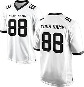 Camiseta de Fútbol Americano Personalizada de Alta Calidad, Transpirable, Antibacteriana, de Secado Rápido, Cuello en V, Manga Corta, Uniforme de Juego de Malla - Talla XL Plus - Product Image 1