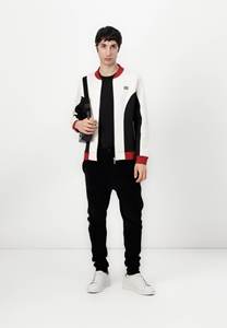 Dernière mode personnalisée col côtelé rouge Vintage 100% coton Varsity Jacket hommes Stand Button Letterman College Baseball Bomber - Product Image 6