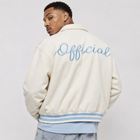 Blouson Bombardier Baseball Universitaire Ample Unisexe à Broderie Streetwear Vintage avec Logo Personnalisé pour Hommes (Vente en Gros)