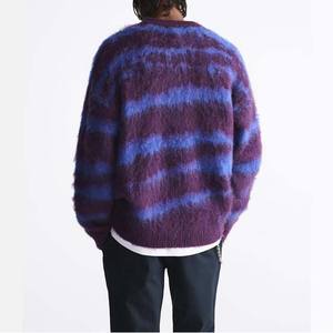 2024 Men's Premium Quality Mohair <b>Sweaters</b> Wholesale Price Breathable Knitwear Customized Color Front Crew Neck Design Winter - Product Image 2
