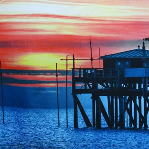 Cortina de Ducha de Poliéster 180x200 cm, Diseño Atardecer - Product Image 3