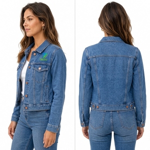 Veste en jean premium pour femme, vêtement décontracté, veste en jean pour femme avec tissu en denim de coton durable, coupe confortable, boutons classiques - Product Image 5