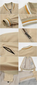 Nouvelle veste bomber en tricot d'hiver pour homme avec logo personnalisé, coupe-vent, imprimé, fermeture éclair, couleur unie, mode décontractée, moto en plein air - Product Image 6