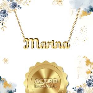 Collana pendente alla moda con collare marino Color acciaio Dorado