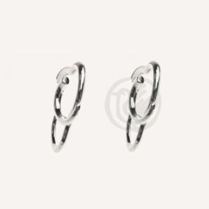 Boucles d'oreilles pendantes irrégulières doubles en acier inoxydable YFB E195 P, style romantique minimaliste, bijoux de mode - Product Image 1