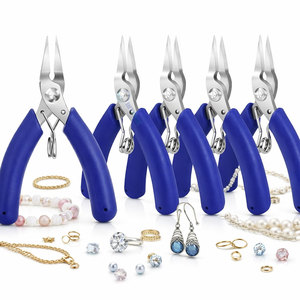 Professional Chain Nose <b>Pliers</b> Jewelry Making Tool Set 5 Pack <b>Small</b> Needle Nose <b>Pliers</b> for Beading Craft Repair - Product Image 3