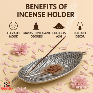 Soporte para Incienso Religioso con Diseño de Hoja de Shrekha Creations, de Latón Antiguo y Aluminio, Decoración para el Hogar, Envío Rápido al Mejor Precio - Product Image 2