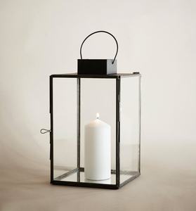2025 Selling <b>Mini</b> Black Metal Framed Glass Candle <b>Lantern</b> for Table and Hanging Home Decorations - Product Image 5
