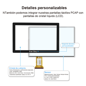 Ever Glory 7 Inch Industrial <strong>Capacitive</strong> PCAP <strong>Touch</strong> Screen Display IP65 Waterproof High Resolution Multi-<strong>Touch</strong> <strong>LCD</strong> <strong>Panel</strong> Surface - Product Image 6