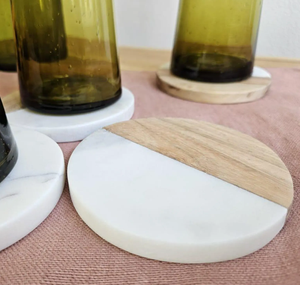 <b>Hot</b> Sale Wedding Mat & Pads Marble Wood <b>Stone</b> Coasters Walnut <b>Stone</b> Coaster Holders for Drinks - Product Image 2