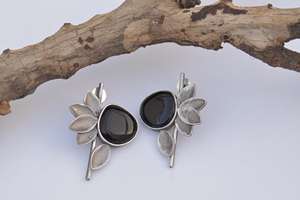 Latest New designer handmade hoop <b>silver</b> brass stud <b>jhumka</b> earing for girls and women - Product Image 3