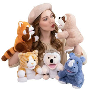 Marionetas de Animales de Ganchillo Hechas a Mano, Lujosas y Personalizables, Regalos para Bebés, Tamaño Grande, Rellenas de Algodón PP, MOQ Bajo - Product Image 1