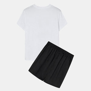 Custom <b>Men</b> Summer Knitted Summer Wear 2-Piece <b>Short</b> Sleeve Solid Summer Sets High Quality <b>T</b>-<b>Shirts</b> & <b>Shorts</b> - Product Image 2