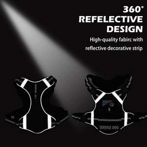 Harness Hewan Peliharaan Poliester Reflektif yang Dapat Disesuaikan, Empuk, Anti Tarik dengan 2 Pegangan Kontrol Mudah dan 2 Klip Tali, Grosir - Product Image 5