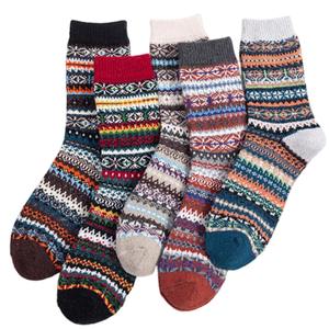 Vintage Winter Warmer <b>Men</b> Striped Wool Blends <b>Socks</b> Cuddly Winter Thick <b>House</b> <b>Socks</b> For Daily Wear - Product Image 3