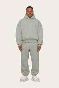 Sweats à capuche unis personnalisés pour hommes 100% coton lourd qualité de luxe en éponge française surdimensionné Streetwear pulls à capuche - Product Image 5