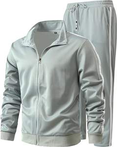 Ropa deportiva atlética para hombre, pantalones de chándal con cremallera completa, logotipo de manga larga, gimnasio, ejercicio, pantalones activos, conjuntos de 2 uds para Primavera, talla XL - Product Image 6