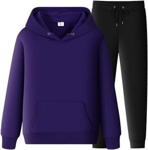 Venta al por mayor personalizable de los hombres casuales de 2 piezas de manga larga chándal de lana transpirable con capucha chándales pantalones largos para el invierno - Product Image 1