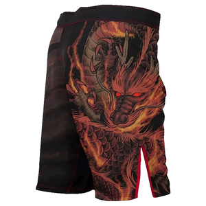 Top Trending Martial Arts Wear Custom <b>Heat</b>-Transfer Printed Stretch Side Printed <b>Knee</b> Length Sportswear MMA Shorts Adults - Product Image 6