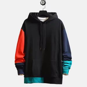 Sudadera con Capucha para Hombre de Alta Calidad al por Mayor, 100% Algodón Felpa, Ajuste Regular de Otoño, Capucha con Cordón y Paneles de Color - Product Image 1