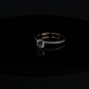 Anillo de diamante creado en laboratorio Premium 1 quilate EF Color VS1 claridad forma redonda oro rosa oro plata IGI SGL joyería certificada - Product Image 5