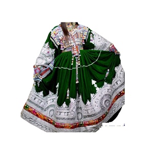 Robes de fête traditionnelles afghanes Kuchi ethniques vintage avec décoration en dentelle en plusieurs couleurs pour tribus pakistanaises/Kuchi - Product Image 5