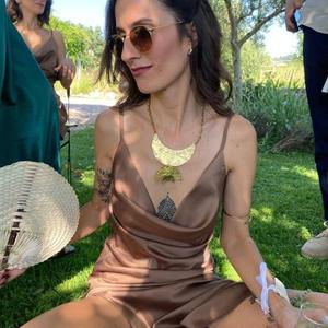 สร้อยคอทองเหลืองทำด้วยมือคุณภาพสูงสร้อยคอทองเหลืองตกแต่งอย่างดีสำหรับเป็นของขวัญงานแต่งงานงานปาร์ตี้ผู้หญิงและเด็กผู้หญิง - Product Image 1