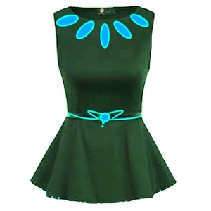 Femmes décontracté sans manches Peplum haut DaisyApparel inde hiver Collection à la mode coton tricoté simple Jersey bouton adulte - Product Image 1